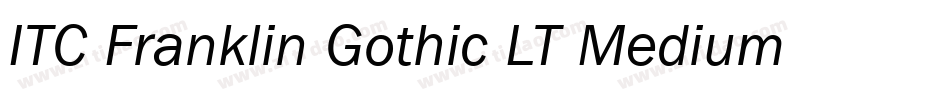 ITC Franklin Gothic LT Medium Condensed Italic字体转换